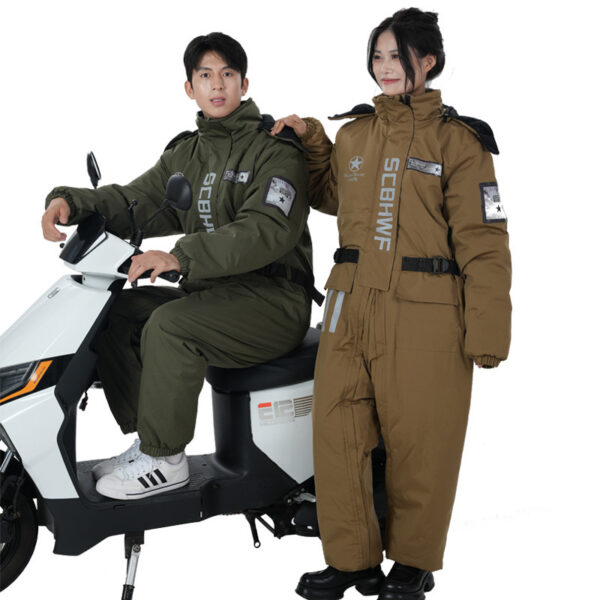 Winter Outdoors Cold-proof Cycling One-piece Work Clothes - Image 5