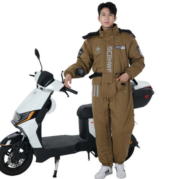 Winter Outdoors Cold-proof Cycling One-piece Work Clothes - Image 8