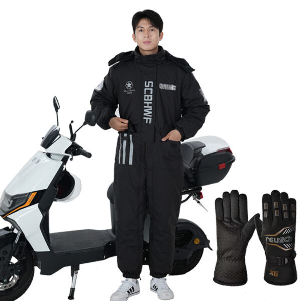 Winter Outdoors Cold-proof Cycling One-piece Work Clothes - Image 9