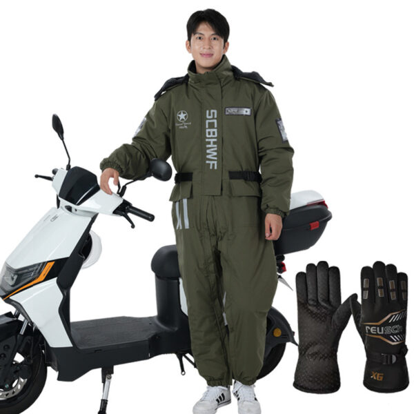 Winter Outdoors Cold-proof Cycling One-piece Work Clothes - Image 10
